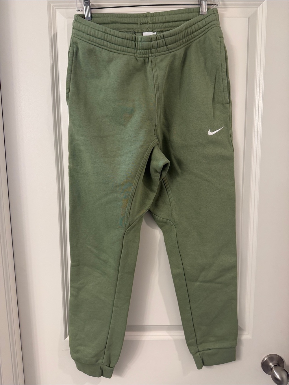 Nike Olive Green Jogger Pants with White Swoosh